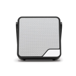 Haut-parleur portable étanche fabriqué à partir de matériaux recyclés couleur noir vue frontale