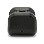 Enceinte portable en plastique recyclé avec basses puissantes 5W couleur noir vue frontale