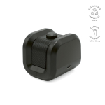 Enceinte portable en plastique recyclé avec basses puissantes 5W couleur noir