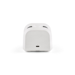 Enceinte portable en plastique recyclé avec basses puissantes 5W couleur blanc troisième vue