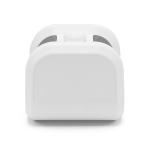 Enceinte portable en plastique recyclé avec basses puissantes 5W couleur blanc vue arrière