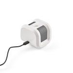 Enceinte portable en plastique recyclé avec basses puissantes 5W couleur blanc vue détaillée