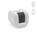 Enceinte portable en plastique recyclé avec basses puissantes 5W couleur blanc