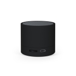 Haut-parleur portable en plastique recyclé avec batterie 300 mAh couleur noir