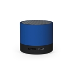 Haut-parleur portable en plastique recyclé avec batterie 300 mAh couleur bleu