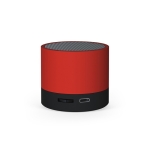 Haut-parleur portable en plastique recyclé avec batterie 300 mAh couleur rouge