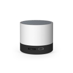 Haut-parleur portable en plastique recyclé avec batterie 300 mAh couleur blanc
