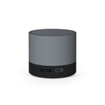 Haut-parleur portable en plastique recyclé avec batterie 300 mAh couleur gris