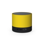 Haut-parleur portable en plastique recyclé avec batterie 300 mAh couleur jaune