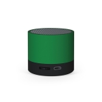 Haut-parleur portable en plastique recyclé avec batterie 300 mAh couleur vert