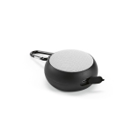 Haut-parleur publicitaire sans fil, grille personnalisable, mousqueton couleur noir quatrième vue