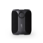 Enceinte sans fil en plastique recyclé avec protection IPX6 30W couleur noir vue frontale