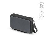 Enceinte sans fil en plastique recyclé avec grilles amovibles 10W couleur noir