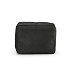 Trousse de toilette organisatrice de voyage en polyester recyclé avec crochet 4,5L couleur noir vue arrière