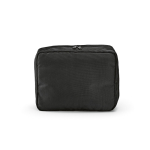 Trousse de toilette organisatrice de voyage en polyester recyclé avec crochet 4,5L couleur noir vue frontale