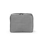 Trousse de toilette organisatrice de voyage en polyester recyclé avec crochet 4,5L couleur gris vue arrière