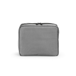 Trousse de toilette organisatrice de voyage en polyester recyclé avec crochet 4,5L couleur gris vue frontale