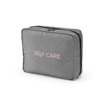 Trousse de toilette organisatrice de voyage en polyester recyclé avec crochet 4,5L couleur gris