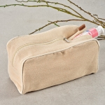 Trousse de toilette format médium à compartiment unique, juco 260 g/m² couleur naturel vue d'ambiance