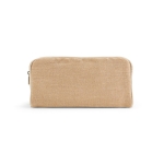 Trousse de toilette format médium à compartiment unique, juco 260 g/m² couleur naturel vue frontale