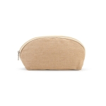Petite trousse de toilette en juco à compartiment principal 260 g/m² couleur naturel vue frontale