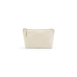 Trousse de toilette en coton recyclé avec compartiment principal 1,1L couleur naturel vue frontale