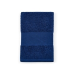 Serviette de bain promotionnelle 70x140 cm en coton recyclé 370 g/m² couleur bleu marine deuxième vue