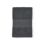 Serviette de bain d'entreprise 50x100 cm en coton recyclé 370 g/m² couleur gris foncé deuxième vue