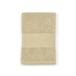 Serviette de toilette avec logo 30x50 cm en coton recyclé 370 g/m² couleur beige deuxième vue
