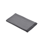 Serviette de plage 80x180 cm en coton recyclé et à franges 250 g/m² couleur gris