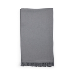 Serviette de plage 80x180 cm en coton recyclé et à franges 250 g/m² couleur gris deuxième vue