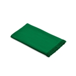 Serviette de plage 80x180 cm en coton recyclé et à franges 250 g/m² couleur vert