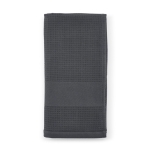 Serviette de douche gaufrée 90x150 cm en coton recyclé 500 g/m² couleur gris foncé deuxième vue