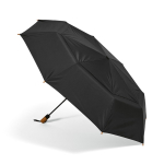 Parapluie pliable automatique en plastique recyclé anti-tempête ø119 couleur noir troisième vue