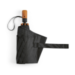 Parapluie pliable automatique en plastique recyclé anti-tempête ø119 couleur noir quatrième vue