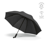 Parapluie pliable réversible automatique en plastique recyclé ø101,5 couleur noir