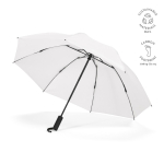 Parapluie pliable réversible automatique en plastique recyclé ø101,5 couleur blanc
