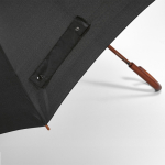 Parapluie élégant en bois à ouverture automatique, résistant au vent, ø122 couleur noir huitième vue frontale