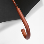 Parapluie élégant en bois à ouverture automatique, résistant au vent, ø122 couleur noir vue détaillée