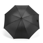 Parapluie élégant en bois à ouverture automatique, résistant au vent, ø122 couleur noir vue frontale