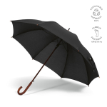 Parapluie élégant en bois à ouverture automatique, résistant au vent, ø122 couleur noir