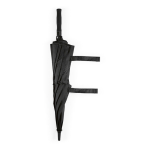 Parapluie tempête en plastique recyclé avec poignée droite ø100 couleur noir cinquière vue