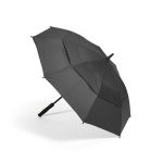 Parapluie tempête en plastique recyclé avec poignée droite ø100 couleur noir vue arrière