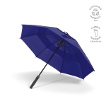 Parapluie tempête en plastique recyclé avec poignée droite ø100 couleur bleu