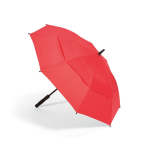 Parapluie tempête en plastique recyclé avec poignée droite ø100 couleur rouge quatrième vue