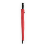 Parapluie tempête en plastique recyclé avec poignée droite ø100 couleur rouge deuxième vue detaillée