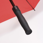 Parapluie tempête en plastique recyclé avec poignée droite ø100 couleur rouge vue détaillée