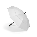 Parapluie tempête en plastique recyclé avec poignée droite ø100 couleur blanc vue arrière