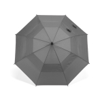 Parapluie tempête en plastique recyclé avec poignée droite ø100 couleur gris foncé vue frontale