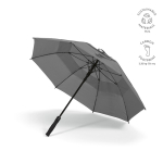 Parapluie tempête en plastique recyclé avec poignée droite ø100 couleur gris foncé